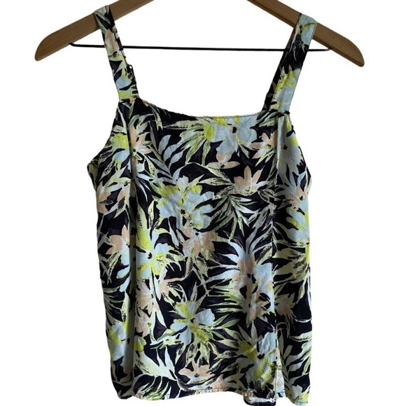 Volcom Girls Flowy Tropical Flower Dressy Tank Top L XL 10 12 14 16 - Picture 2 of 8